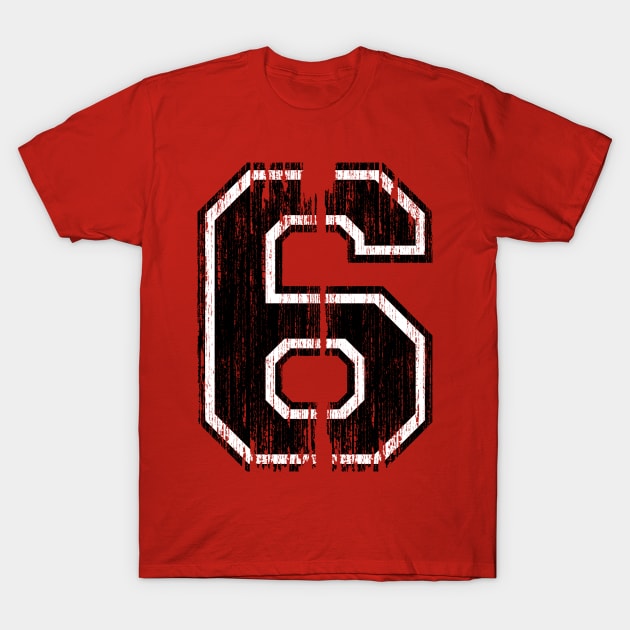 Varsity Sports Letter 6 T-Shirt by Adatude